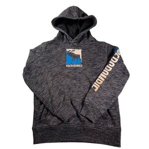 Abercrombie Kids‎ Hoodie Gray Moose Graphic Pullover Size 7 8